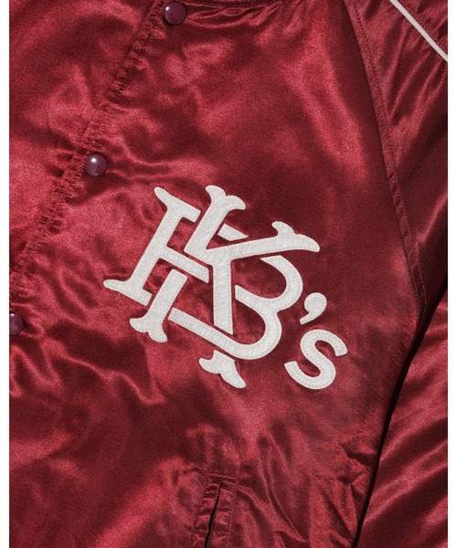 KEBOZ(ケボズ)の「SATIN VARSITY JACKET(スタジャン・メンズ・バーガンディー/ネイビー/ブラック・M/L/XL)」の14枚目の写真