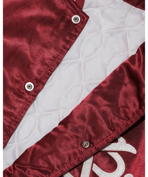 KEBOZ(ケボズ)の「SATIN VARSITY JACKET(スタジャン・メンズ・バーガンディー/ネイビー/ブラック・M/L/XL)」の15枚目の写真