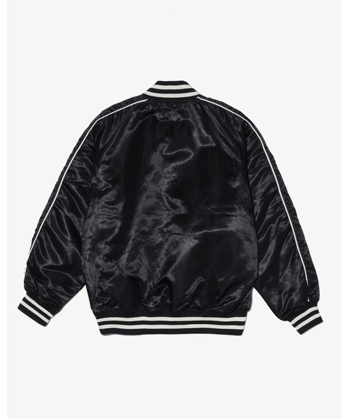 KEBOZ(ケボズ)の「SATIN VARSITY JACKET(スタジャン・メンズ・バーガンディー/ネイビー/ブラック・M/L/XL)」の16枚目の写真