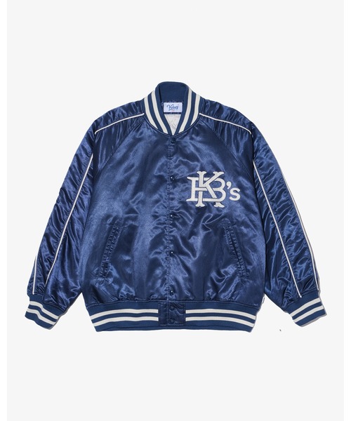 KEBOZ(ケボズ)の「SATIN VARSITY JACKET(スタジャン・メンズ・バーガンディー/ネイビー/ブラック・M/L/XL)」の9枚目の写真