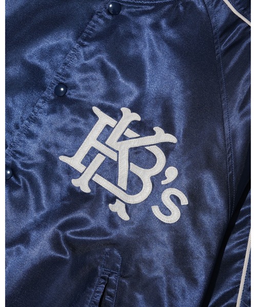 KEBOZ(ケボズ)の「SATIN VARSITY JACKET(スタジャン・メンズ・バーガンディー/ネイビー/ブラック・M/L/XL)」の12枚目の写真