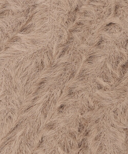 green label relaxing(グリーンレーベルリラクシング)の「リボン ビーニー / 帽子(ニットキャップ/ビーニー・キッズ・オフホワイト/ライラック/ライトグレー/モカ・FREE)」の7枚目の写真