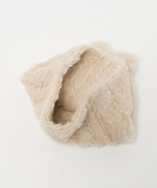 green label relaxing(グリーンレーベルリラクシング)の「リボン ビーニー / 帽子(ニットキャップ/ビーニー・キッズ・オフホワイト/ライラック/ライトグレー/モカ・FREE)」の8枚目の写真