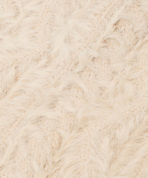 green label relaxing(グリーンレーベルリラクシング)の「リボン ビーニー / 帽子(ニットキャップ/ビーニー・キッズ・オフホワイト/ライラック/ライトグレー/モカ・FREE)」の9枚目の写真