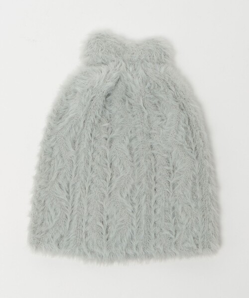 green label relaxing(グリーンレーベルリラクシング)の「リボン ビーニー / 帽子(ニットキャップ/ビーニー・キッズ・オフホワイト/ライラック/ライトグレー/モカ・FREE)」の10枚目の写真