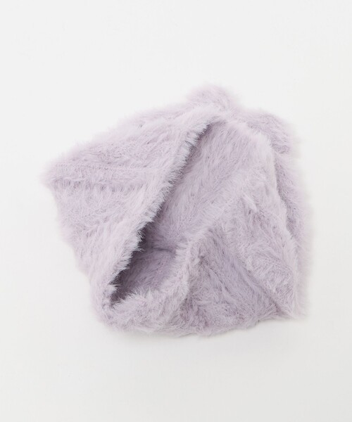 green label relaxing(グリーンレーベルリラクシング)の「リボン ビーニー / 帽子(ニットキャップ/ビーニー・キッズ・オフホワイト/ライラック/ライトグレー/モカ・FREE)」の13枚目の写真