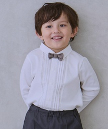 petit main（プティマイン）の「【セミフォーマル】蝶ネクタイつきカットソーシャツ（ビジネスシャツ）」