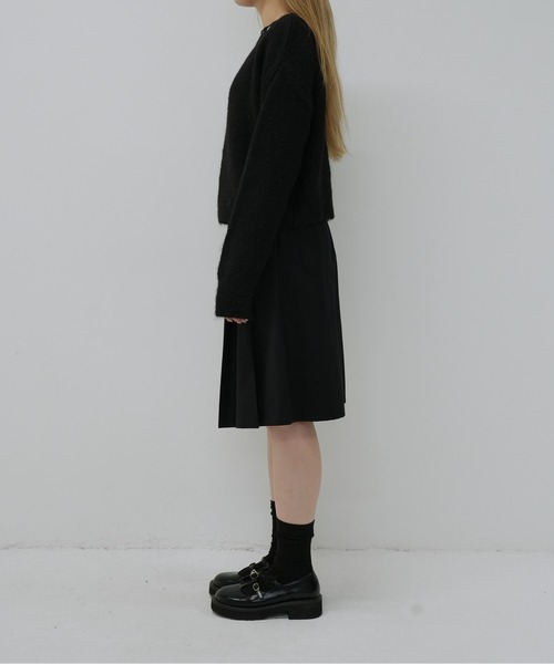 セール】ボートネック風リボン編み上げニット（ニット/セーター