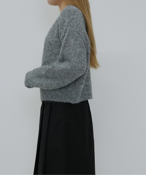 Enewd nina（エニュードニーナ）の「ボートネック風リボン編み上げニット（ニット/セーター・レディース・ブラック/グレー・FREE）」の11枚目の写真