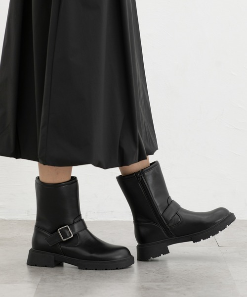 Honeys（ハニーズ）の「エンジニアブーツ（ブーツ・レディース・ブラウン/ブラック・L/LL/M/S）」の2枚目の写真