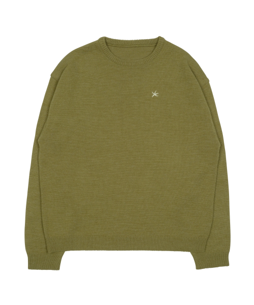 THECOLDESTMOMENT(ザコールデストモーメント)の「TCM starfish mini logo knit (olive)(ニット/セーター・レディース・その他・SMALL/MEDIUM/LARGE)」の3枚目の写真