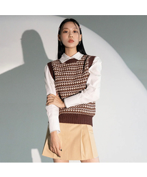 Adorable Crop Vest BROWN