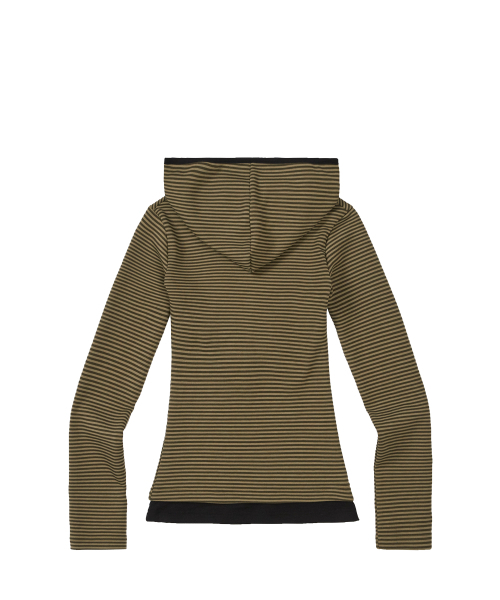 ILLIGO（イリゴ）の「レイヤーストライプフードカーキ（パーカー・レディース・その他・OS）」の5枚目の写真