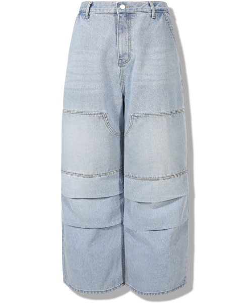 GUBIN(グビン)の「ショートカーペンターピンタックデニムパンツ(デニムパンツ・レディース・その他・SMALL/MEDIUM/LARGE)」の1枚目の写真
