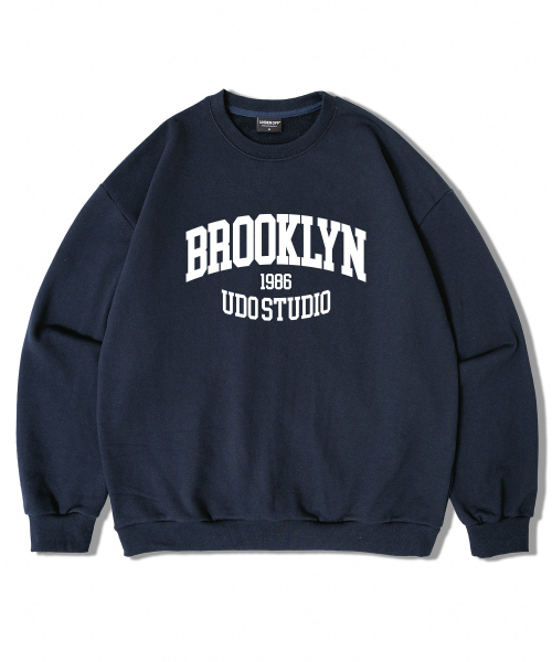 UNDEROFF（アンダーオフ）の「アセンティックリラックスドブルックリンマンツーマンスウェットホワイトブルー（スウェット・レディース・ホワイト・SMALL/MEDIUM/LARGE/X-LARGE）」の3枚目の写真