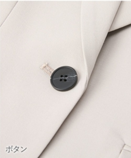 Petitjo（プッチージョ）の「小さいサイズ　【レディーススーツ】テーラードジャケット（セットアップ対応・上下別売り）　低身長さん・小柄女性（テーラードジャケット・レディース・ブラック/グレイッシュベージュ/ネイビー・PL/PM/PS/PSS）」の13枚目の写真