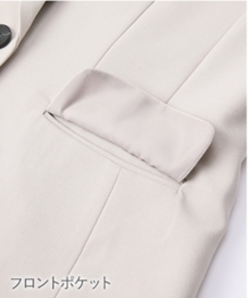 Petitjo（プッチージョ）の「小さいサイズ　【レディーススーツ】テーラードジャケット（セットアップ対応・上下別売り）　低身長さん・小柄女性（テーラードジャケット・レディース・ブラック/グレイッシュベージュ/ネイビー・PL/PM/PS/PSS）」の15枚目の写真