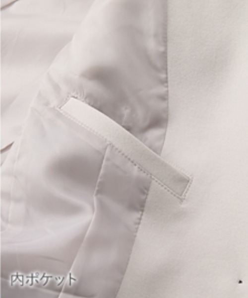 Petitjo（プッチージョ）の「小さいサイズ　【レディーススーツ】テーラードジャケット（セットアップ対応・上下別売り）　低身長さん・小柄女性（テーラードジャケット・レディース・ブラック/グレイッシュベージュ/ネイビー・PL/PM/PS/PSS）」の18枚目の写真