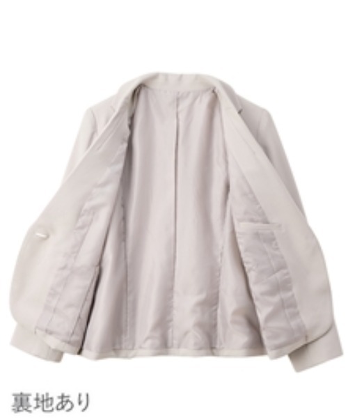 Petitjo（プッチージョ）の「小さいサイズ　【レディーススーツ】テーラードジャケット（セットアップ対応・上下別売り）　低身長さん・小柄女性（テーラードジャケット・レディース・ブラック/グレイッシュベージュ/ネイビー・PL/PM/PS/PSS）」の19枚目の写真