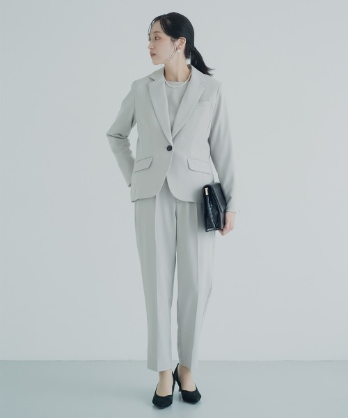 Petitjo（プッチージョ）の「小さいサイズ　【レディーススーツ】テーラードジャケット（セットアップ対応・上下別売り）　低身長さん・小柄女性（テーラードジャケット・レディース・ブラック/グレイッシュベージュ/ネイビー・PL/PM/PS/PSS）」の20枚目の写真