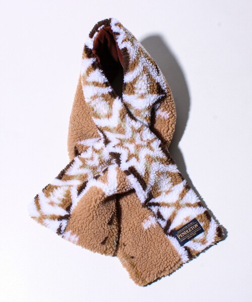 PENDLETON（ペンドルトン）の「【PENDLETON】別注 HARDING 差し込みボアマフラー（マフラー・メンズ・ベージュ系その他/ブラック/チャコールグレー/グレー系その他・FREE）」の2枚目の写真