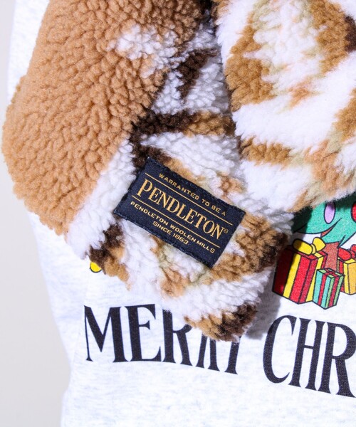 PENDLETON（ペンドルトン）の「【PENDLETON】別注 HARDING 差し込みボアマフラー（マフラー・メンズ・ベージュ系その他/ブラック/チャコールグレー/グレー系その他・FREE）」の9枚目の写真