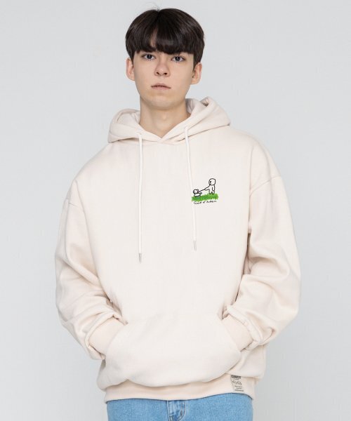 GRAVER（グレーバー）の「[ユニセックス]ヒューマンパピーワークフードパーカー_クリーム（パーカー・レディース・アイボリー・SMALL/MEDIUM/LARGE/X-LARGE）」の3枚目の写真