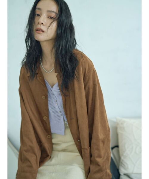 アングリッド　フェイクスウェードブルゾン　新品 アングリッド Ungrid フェイクスウェードブルゾン （ブラウン
