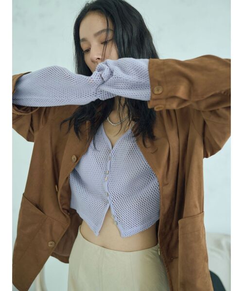 Ungrid(アングリッド)の「フェイクスウェードジャケット(テーラードジャケット・レディース・アイボリー/イエロー/ブラウン・FREE)」の9枚目の写真