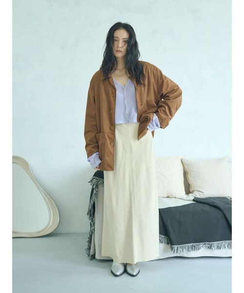 Ungrid(アングリッド)の「フェイクスウェードジャケット(テーラードジャケット・レディース・アイボリー/イエロー/ブラウン・FREE)」の10枚目の写真