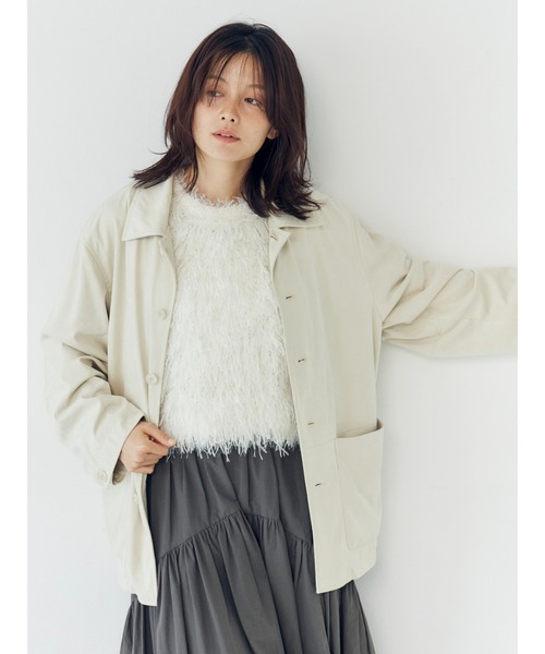 Ungrid(アングリッド)の「フェイクスウェードジャケット(テーラードジャケット・レディース・アイボリー/イエロー/ブラウン・FREE)」の20枚目の写真