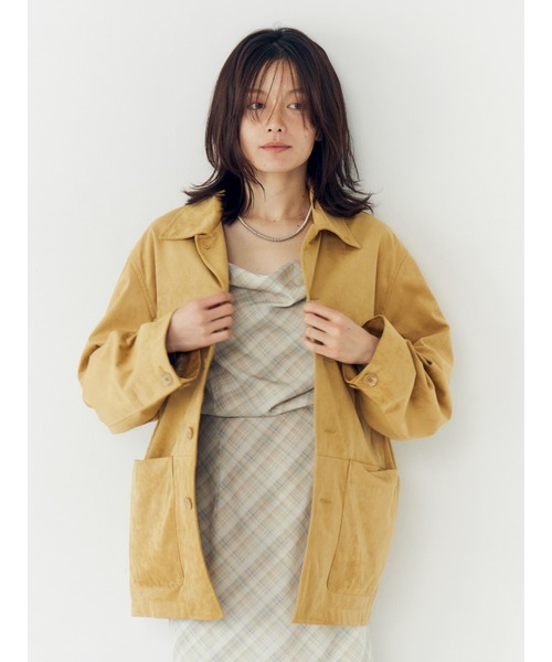 Ungrid(アングリッド)の「フェイクスウェードジャケット(テーラードジャケット・レディース・アイボリー/イエロー/ブラウン・FREE)」の22枚目の写真