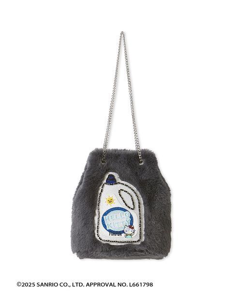 FURFUR(ファーファー)の「HELLO KITTYエコファーショルダーバッグ(ショルダーバッグ・レディース・アイボリー/ライトグレー/ピンク・F)」の2枚目の写真