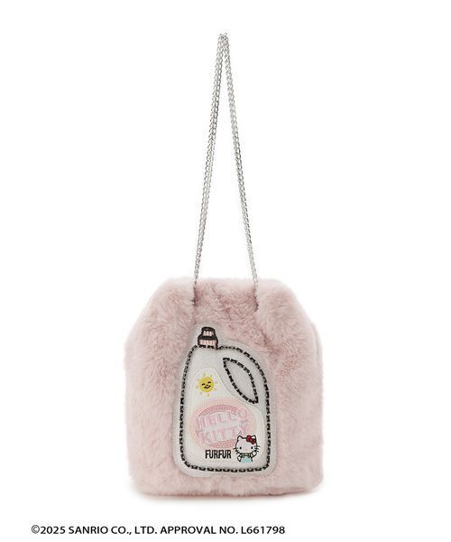 FURFUR(ファーファー)の「HELLO KITTYエコファーショルダーバッグ(ショルダーバッグ・レディース・アイボリー/ライトグレー/ピンク・F)」の7枚目の写真