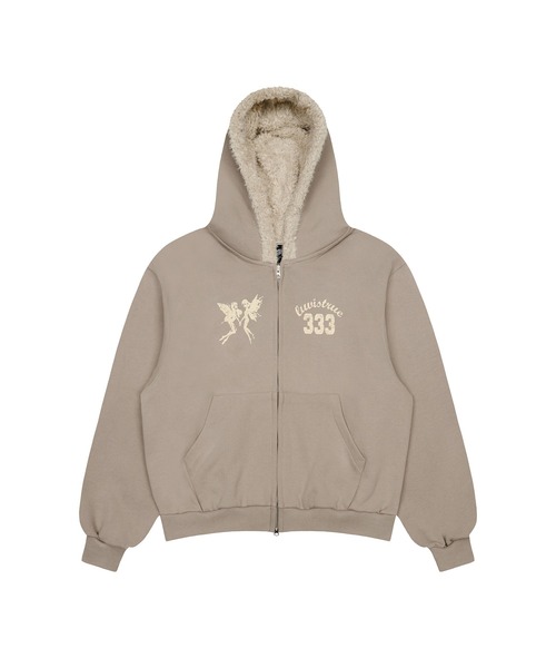 LUVISTRUE（ラヴイズトゥルー）の「EV FAIRY FUR HOOD ZIP UP（パーカー・レディース・ブラック/ベージュ/バーガンディー・FREE）」の16枚目の写真