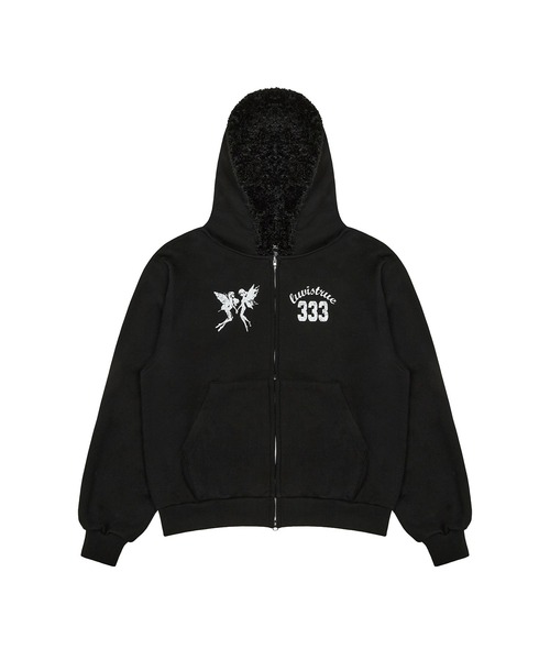 LUVISTRUE（ラヴイズトゥルー）の「EV FAIRY FUR HOOD ZIP UP（パーカー・レディース・ブラック/ベージュ/バーガンディー・FREE）」の18枚目の写真