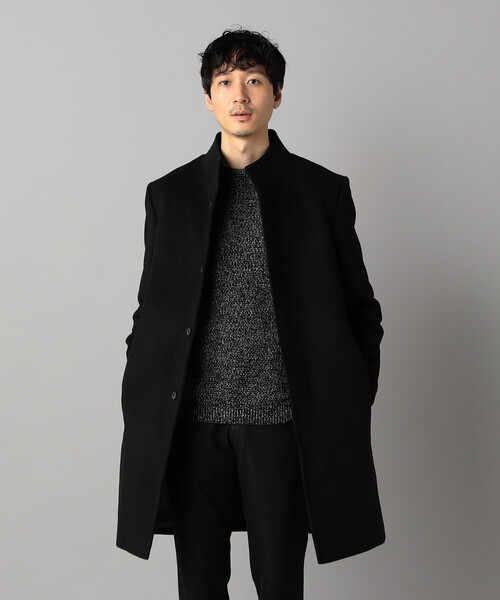 【美品】Platinum COMME CA コムサメン コート グレー アンゴラ セール】 アンゴラウール・イタリアンカラー コート （ダッフルコート