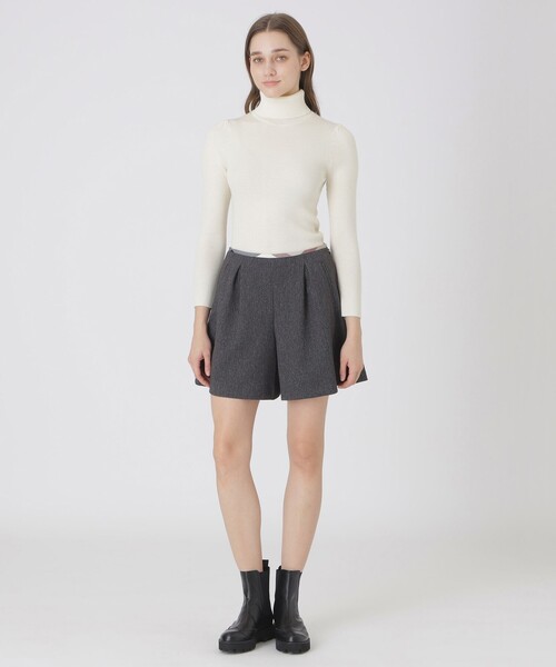 BLUE LABEL CRESTBRIDGE（ブルーレーベルクレストブリッジ）の「シックへリンボンキュロットパンツ（その他パンツ・レディース・ベージュ/ブラック・38/36）」の14枚目の写真