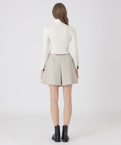 BLUE LABEL CRESTBRIDGE（ブルーレーベルクレストブリッジ）の「シックへリンボンキュロットパンツ（その他パンツ・レディース・ベージュ/ブラック・38/36）」の10枚目の写真