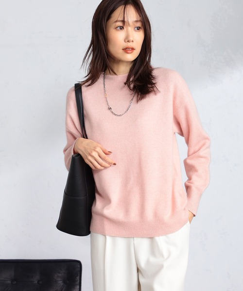 GALLORIA（ギャローリア）の「モックネックニット（ニット/セーター・レディース・ピンク/ベージュ/モカ・L/LL/M/S）」の2枚目の写真