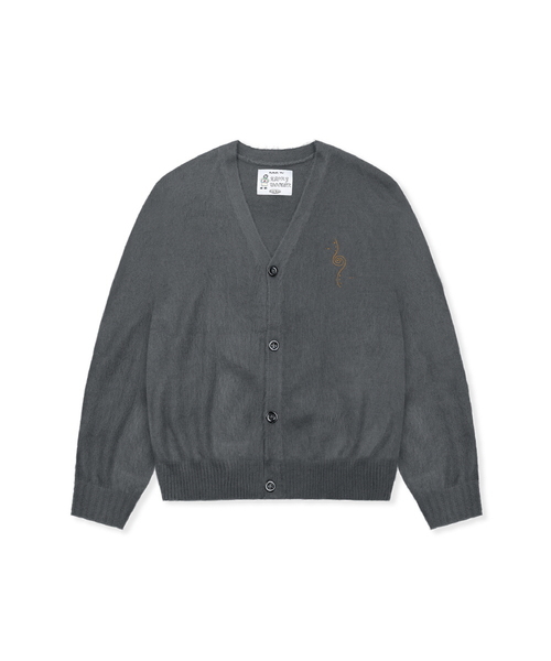 RuNaKi'Hu'(ルナキフ)の「WXK027 フワフワルーズフィットカーディガン (チャコール)(カーディガン/ボレロ・レディース・その他・FREE)」の1枚目の写真