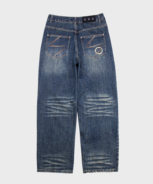 SAINTPAIN（セイントペイン）の「SPサークルウォッシングデニムパンツブルー（デニムパンツ・レディース・その他・MEDIUM/LARGE）」の2枚目の写真