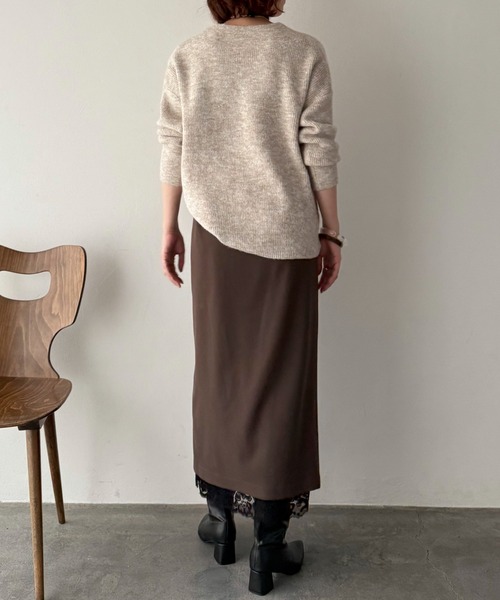 Doux archives(ドゥアルシーヴ)の「裾レースタイトスカート(スカート・レディース・ベージュ/ブラウン/グレー・SMALL/MEDIUM)」の11枚目の写真