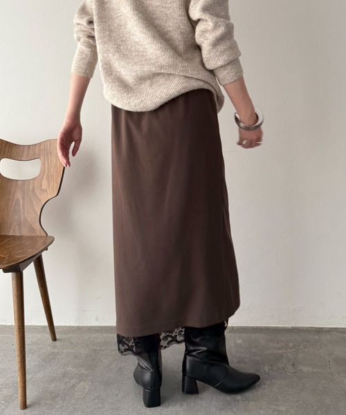 Doux archives(ドゥアルシーヴ)の「裾レースタイトスカート(スカート・レディース・ベージュ/ブラウン/グレー・SMALL/MEDIUM)」の18枚目の写真