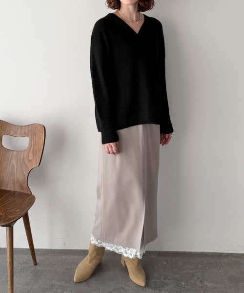 Doux archives(ドゥアルシーヴ)の「裾レースタイトスカート(スカート・レディース・ベージュ/ブラウン/グレー・SMALL/MEDIUM)」の22枚目の写真