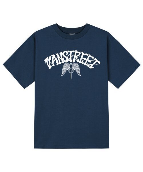 KAN6312(カン6312)の「KTN0167 レタリング ラウンドテーブルの騎士 半袖Tシャツ - ネイビー(Tシャツ/カットソー・メンズ・その他・SMALL/MEDIUM/LARGE/X-LARGE)」の1枚目の写真