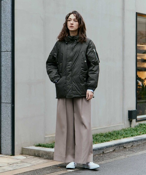 beautiful people(ビューティフルピープル)の「【beautiful people×THE TOKYO/ビューティフルピープル×ザトウキョウ】別注 flight down jacket/フライトダウンジャケット/リバーシブル(ダウンジャケット/コート・レディース・ブラック/カーキ/グレー・36/40)」の21枚目の写真