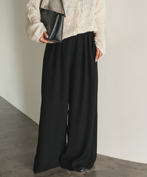 plage（プラージュ）の「《追加》washable Flare パンツ（その他パンツ・レディース・ホワイト/ブラック・34/36/38）」の2枚目の写真