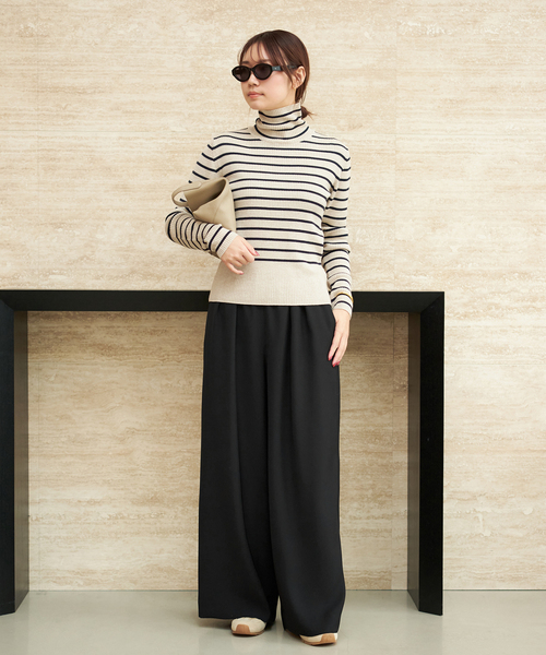 plage（プラージュ）の「《追加》washable Flare パンツ（その他パンツ・レディース・ホワイト/ブラック・34/36/38）」の5枚目の写真