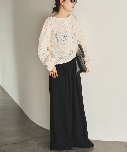 plage（プラージュ）の「《追加》washable Flare パンツ（その他パンツ・レディース・ホワイト/ブラック・34/36/38）」の9枚目の写真